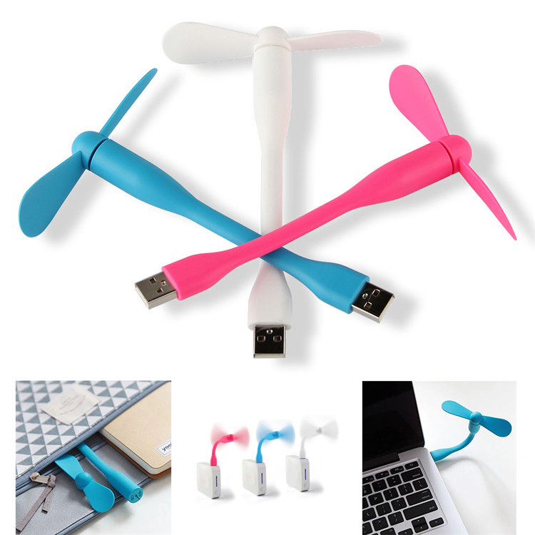 Quạt mini 2 cánh dùng nguồn USB laptop, sạc dự phòng, điện thoại (giao màu ngẫu nhiên) - Hàng chính hãng / Hàng nhập khẩu
