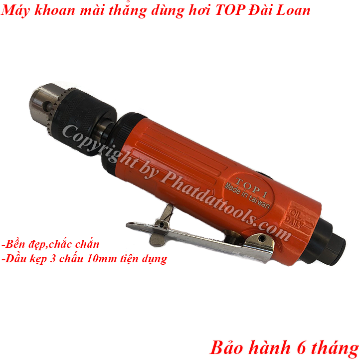 Máy khoan mài thẳng dùng khí nén TOP 5H - Máy mài chai - Máy mài khuôn - Made in Taiwan - Đầu kẹp 3 chấu tiện dụng