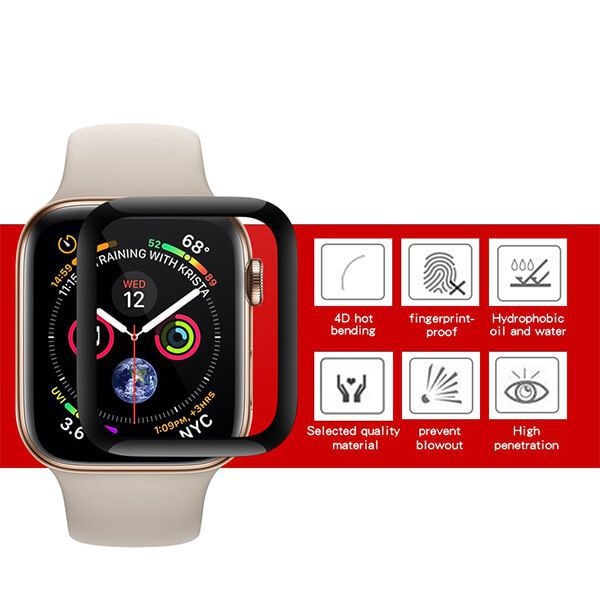 Miếng dán Cường lực Apple Watch Coteetci 4D dành cho Apple Watch hàng chính hãng - 38mm