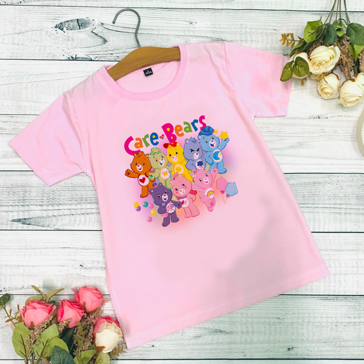 Áo thun Hồng hình Gấu - Care Bears dễ thương cho bé gái