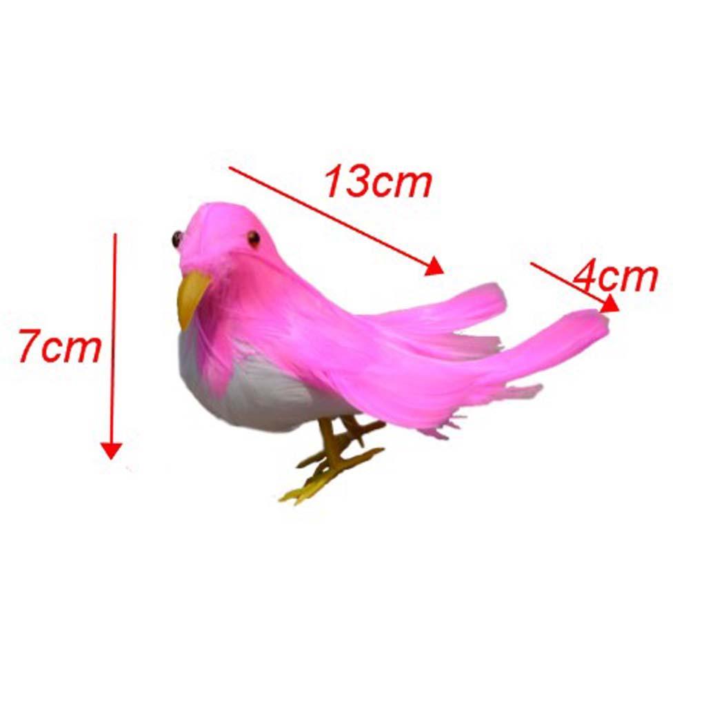 4pcs Mini Bird Model Ornaments Small Birds Figurine Crafts Wedding Decor