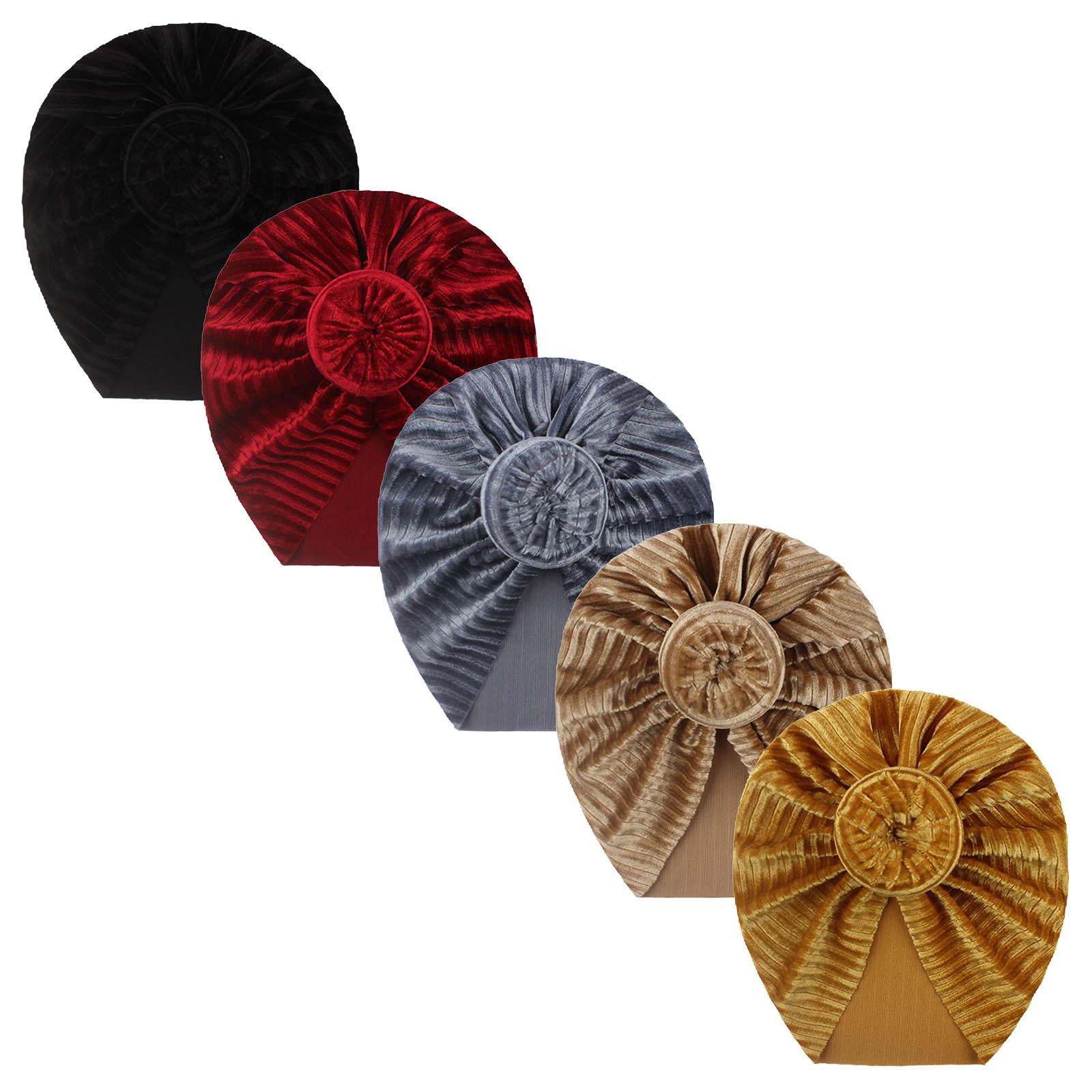 Bộ 5 Tập Đi Trẻ Em Cho Bé Gái Chắc Chắn Turban Thắt Nút Nón Thun Tặng Bé Băng Đô Cài Tóc Turban Gọng Mũ Vàng Nhung Băng Đô Cài Tóc Turban Gọng Mũ Dành Cho bé Bé Bò