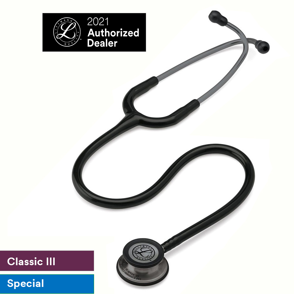 Ống nghe 3M Littmann Classic III, màu đen mặt màu khối, 27 inch, 5811