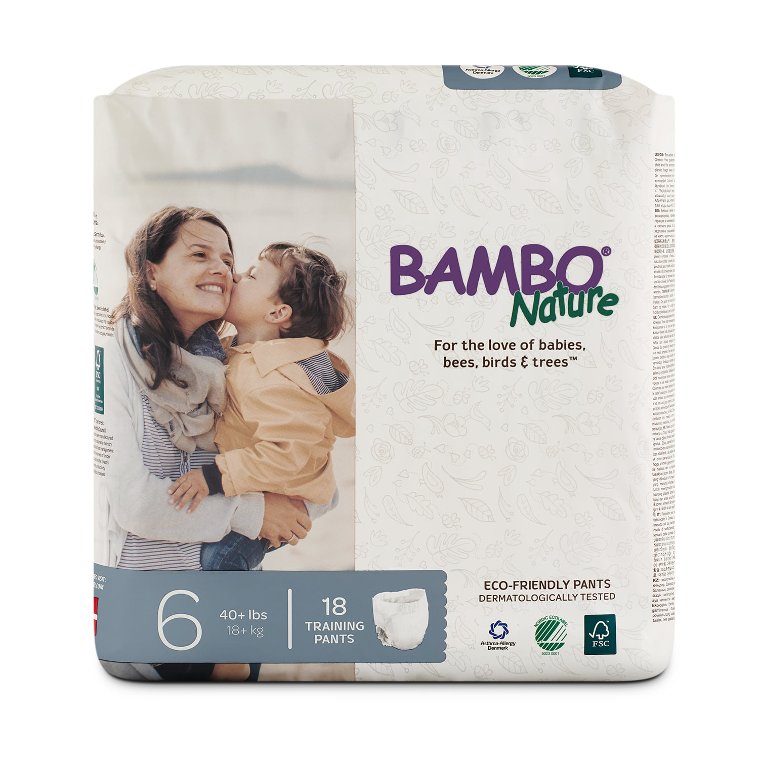 Tã Quần Em Bé Hữu Cơ Bambo Nature - gốc Đan Mạch - >18 kg - XXL18 - 18 miếng