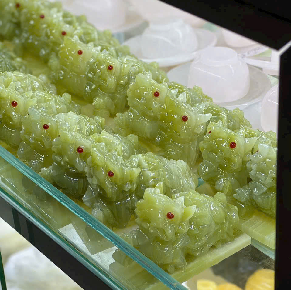 Tỳ Hưu Đá Ngọc Pakistan Xanh – Kích Thước 8cm – Sắc Xanh Thanh Nhã, Trang Trí Sang Trọng