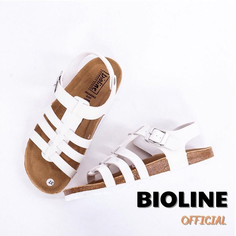 Dép đế trấu birken Bioline xỏ ngón unisex da pu công nghiệp cho nam nữ PU12 - Bioline Official