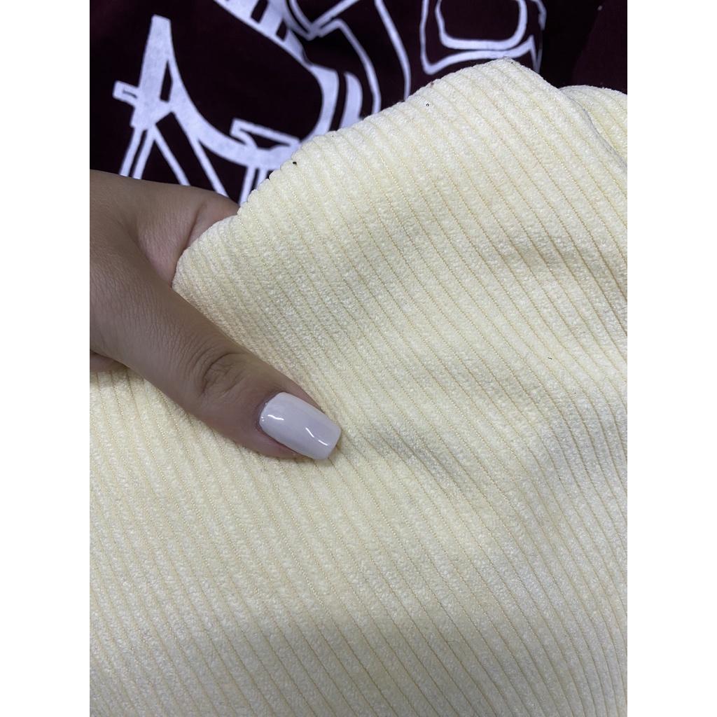 Set Nỉ STR Nữ Bộ thu đông, áo sweater tay bồng phối quần dài nhung tăm form rộng trẻ trung cá tính Ulzzang