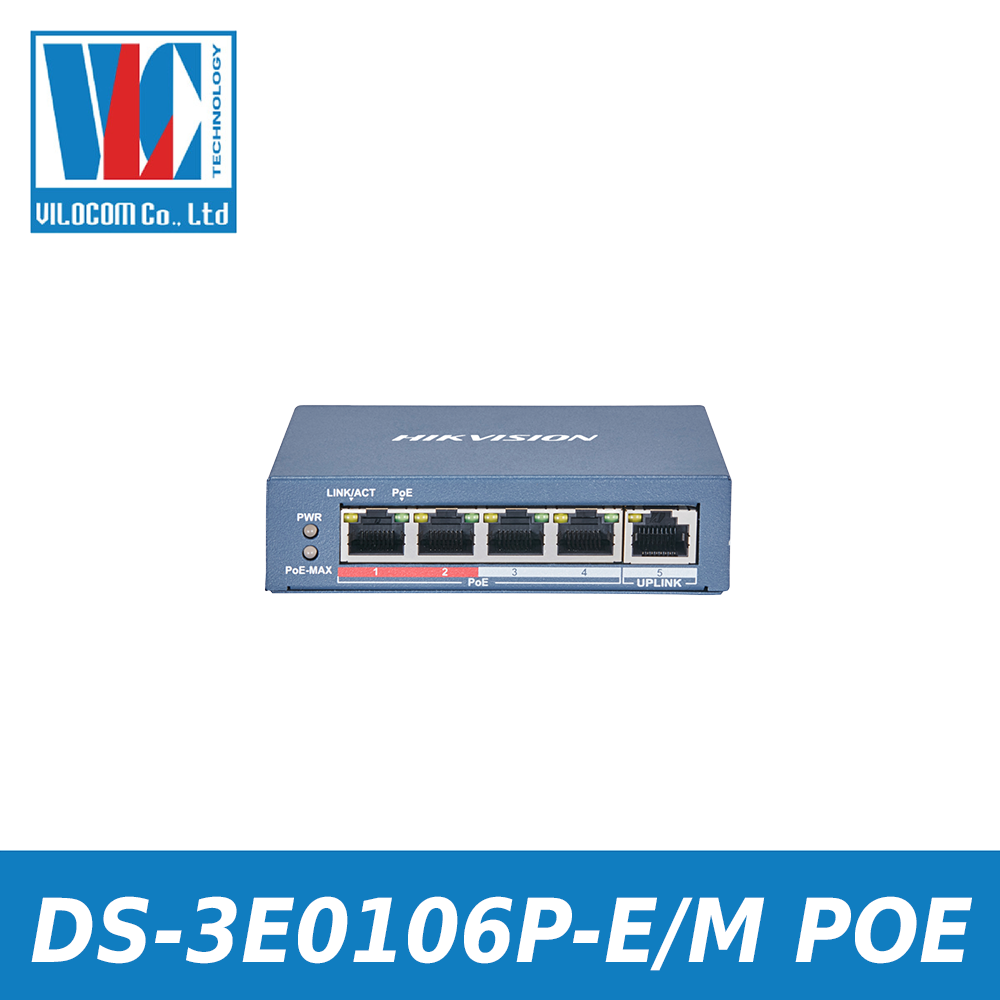 Switch POE HIK DS-3E0109P-E/M và Switch POE HIK DS-3E0106P-E/M - Hàng chính hãng