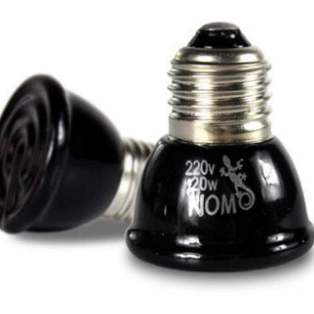 60W Mini Infrared Ceramic Emitter Heat Lamp Light Bulb Reptile Pet Brooder+NW-02 Aquarium Reptile Light Base Holder with Clamp Ceramic Heat Lamp Stand
