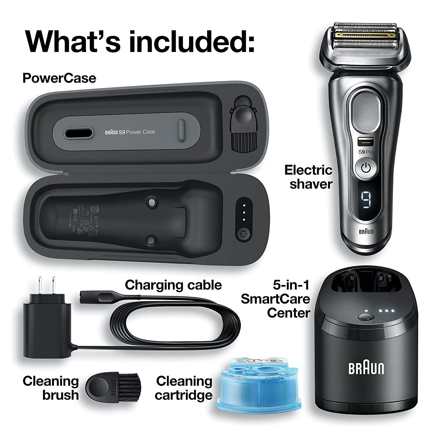 Máy Cạo Râu Nam Braun serie 9 Pro 9477cc, Máy Tông Đơ, Máy Tăng Đơ, Braun Shaver, 5 Lưỡi, Công Nghệ Sonic, Nhập Đức, BH 12 Tháng, Hàng Chính Hãng