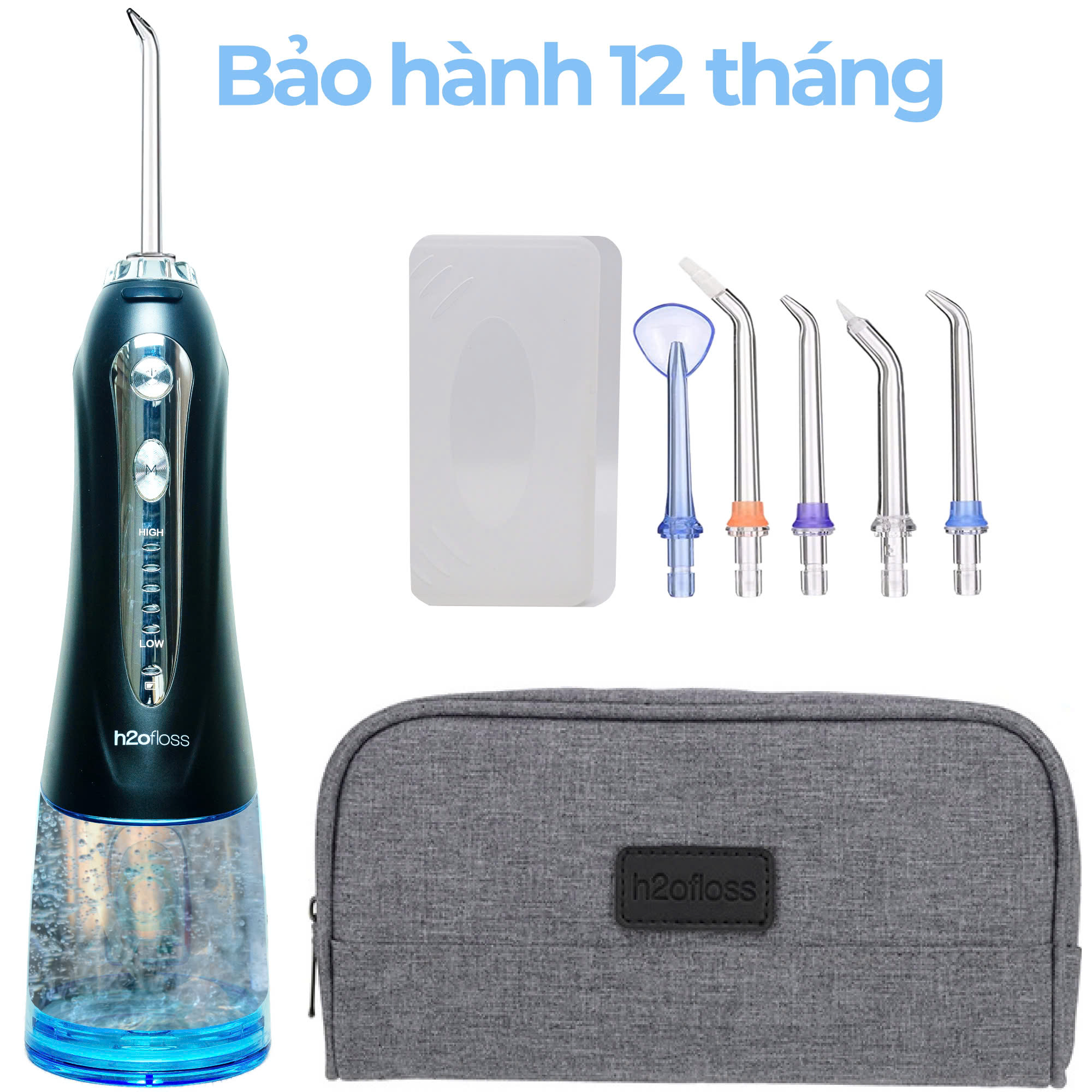 Tăm nước cầm tay H2ofloss HF-9P. Phiên bản thế hệ thứ 5 - Đen