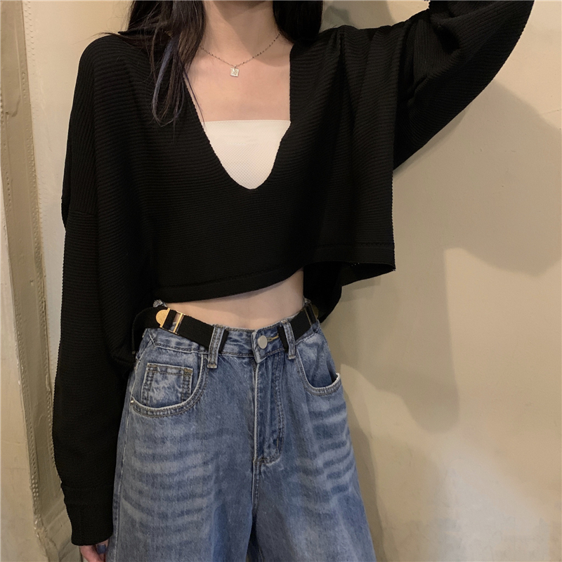 Áo croptop len khoác Ulzzang Quảng Châu ALC38