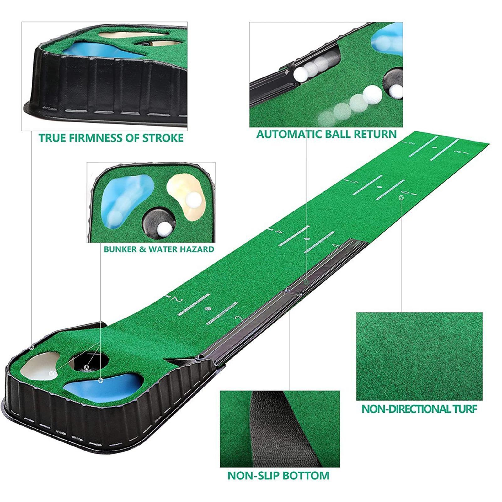 Golf Putting Mat, Golf Hitting Mat Blanket, Exerciser Training Equipment Golf Putter Trainer Golf Practice Mat for Office Home Backyard