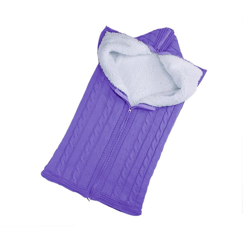 Túi Ngủ Cho Bé Đan Slaapzak Bao Da Mùa Đông Làm Dày Trẻ Em Sleepsack Footmuff Cho Xe Đẩy Dệt Kim Ngủ Tất SƠ SINH Swaddle