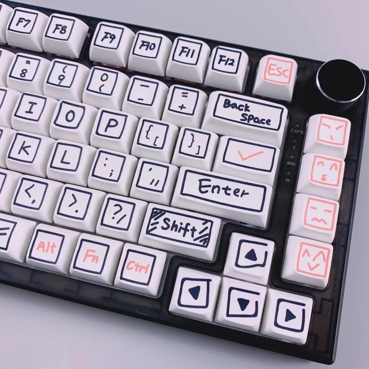 126 Phím Đồ Bộ Keycap XDA Hồ Sơ Keycaps PBT Cho Bàn Phím Cơ Tùy Chỉnh Anime Dễ Thương Phím Mũ Bộ Tester68 Rk61