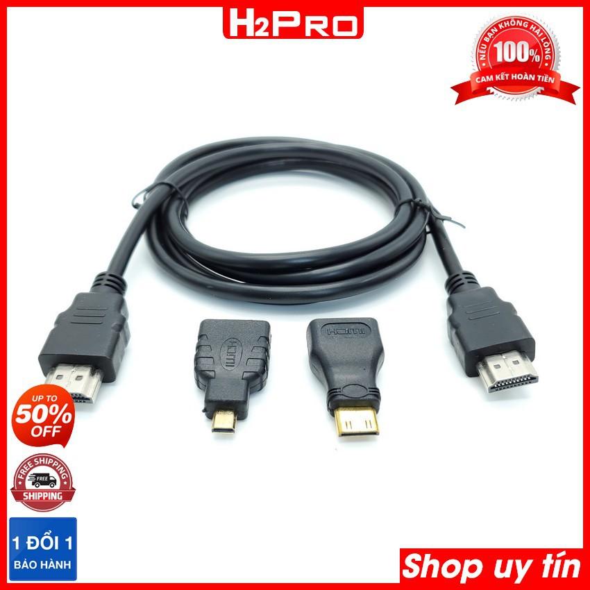 BỘ CHUYỂN TÍN HIỆU CỔNG HDMI 3 TRONG 1 CHO ĐẦU CHUẨN HDTV, HDMI sang mini HDMI và micro HDMI, dây dài 1m