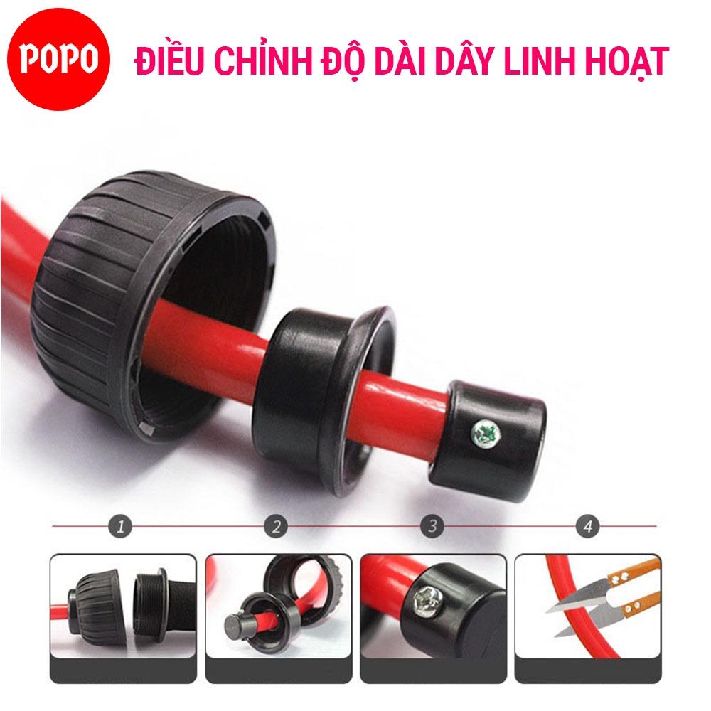 Dây nhảy thể lực cao cấp, có trọng lượng 400g/700g, dây nhảy giảm cân tại nhà dài 2.8m chất liệu PVC POPO