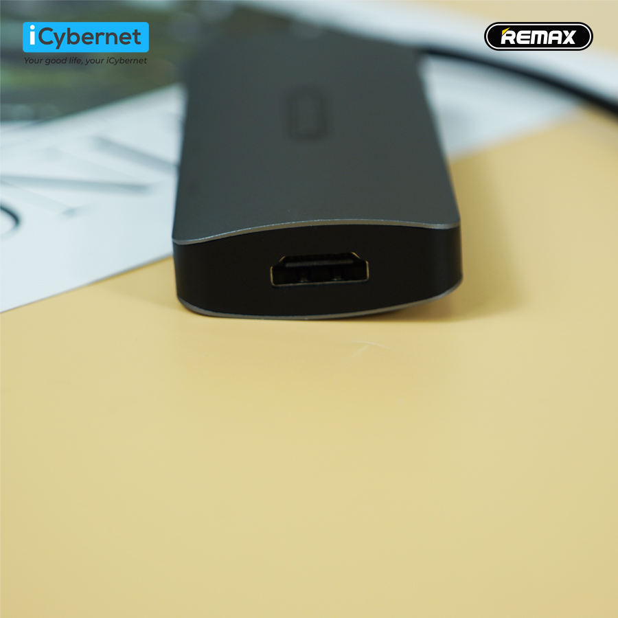 HUB USB Type-C 5 in 1 Remax RU-U5 cho mackbook, laptop - Hàng chính hãng