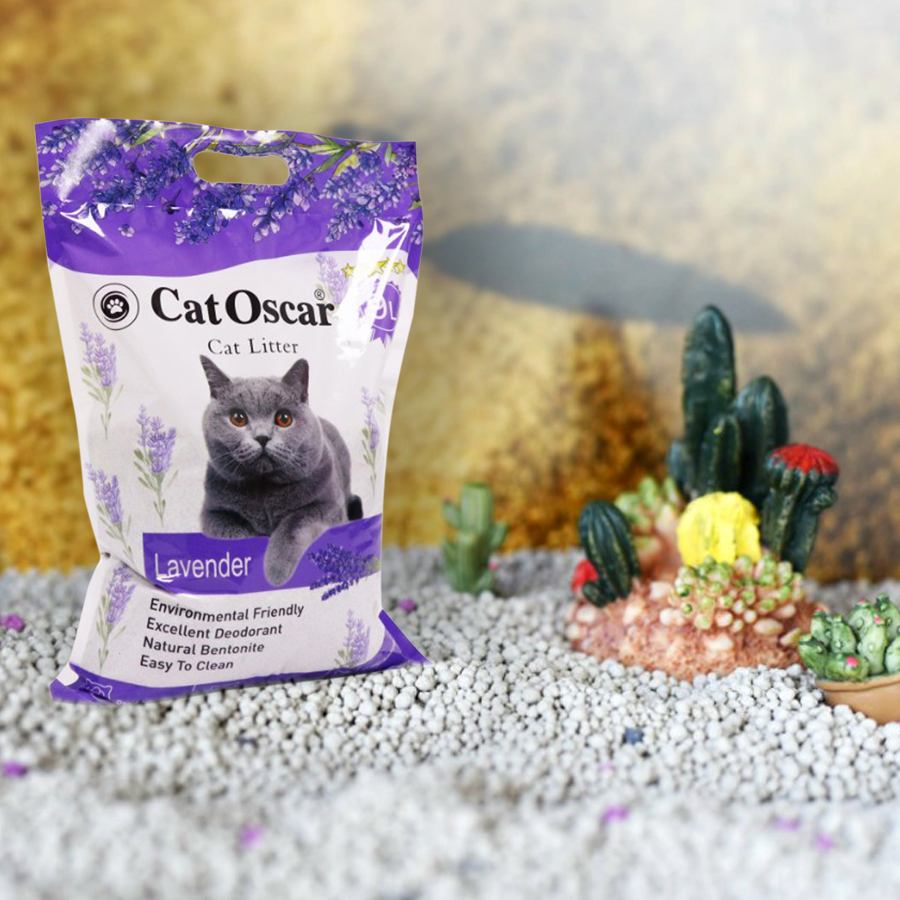Cát Cho Mèo Đi Vệ Sinh - Cat Oscar 9L  (ComBo 6 bịch ) Hàng Chính Hãng Cho Mèo Anh
