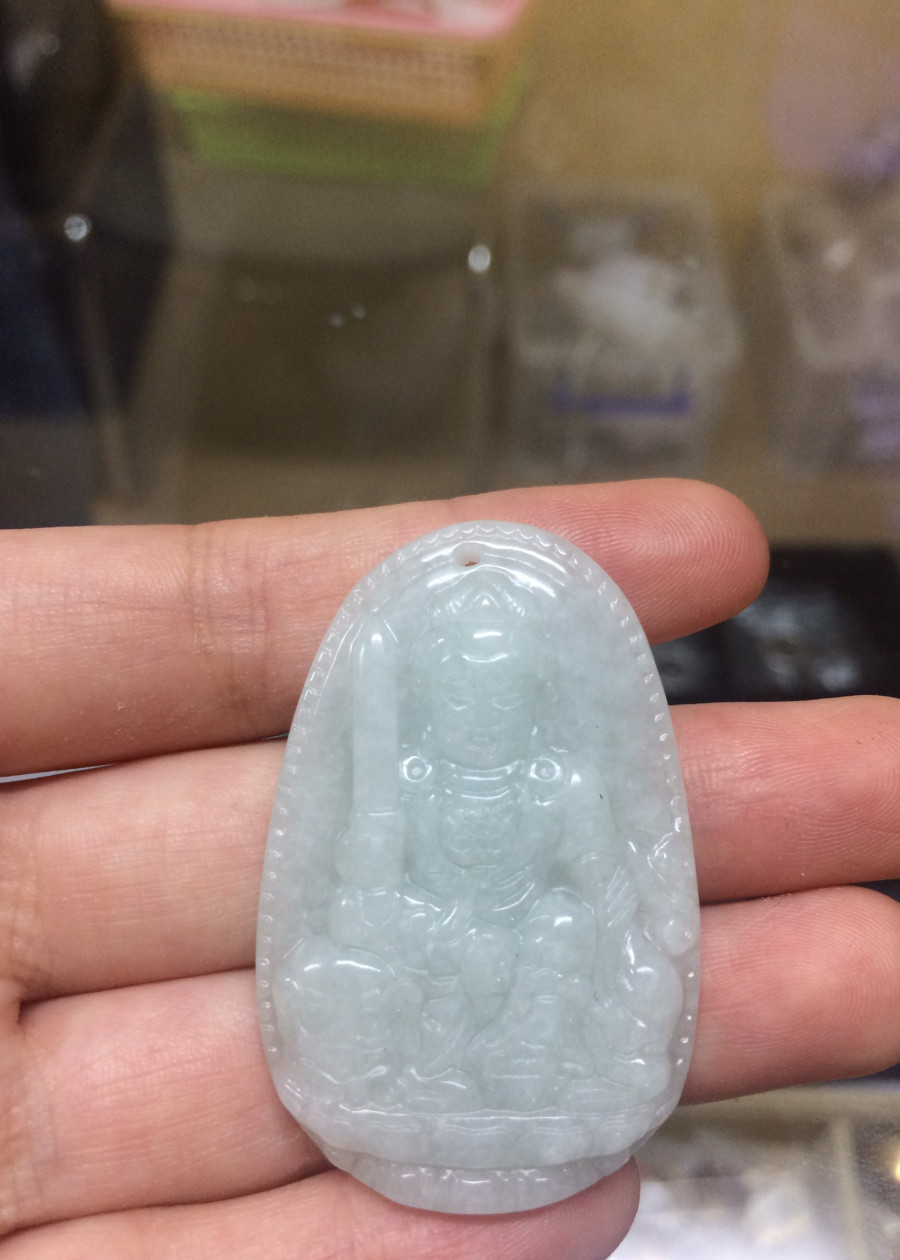 Phật Bản Mệnh Văn Thù Bồ Tát ngọc Jade