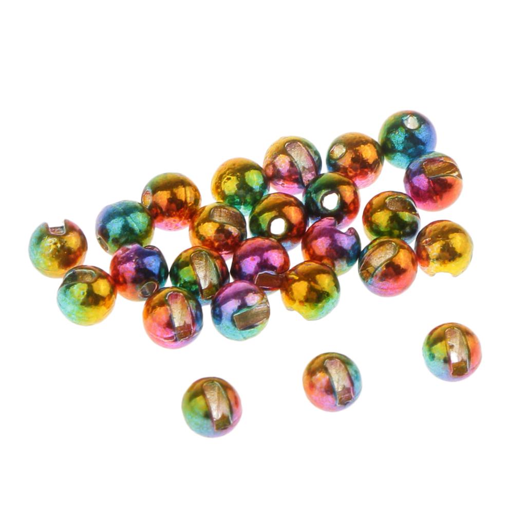 100pcs 2.8mm Slotted Beads Tungsten Fly Tying Beads -for Trout Salmon Flies