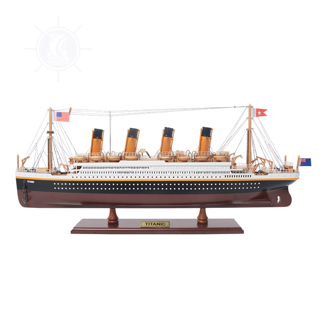 Du Thuyền Titanic Painted Bằng Gỗ Dùng Để Trưng Bày Trang Trí Dài 63 Cm