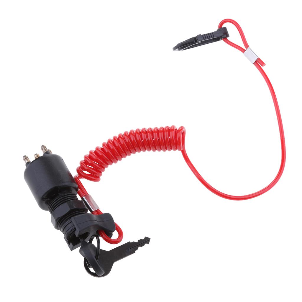 Ignition Key Switch & Lanyard 5005801, 175974 for Johnson/Evinrude/OMC