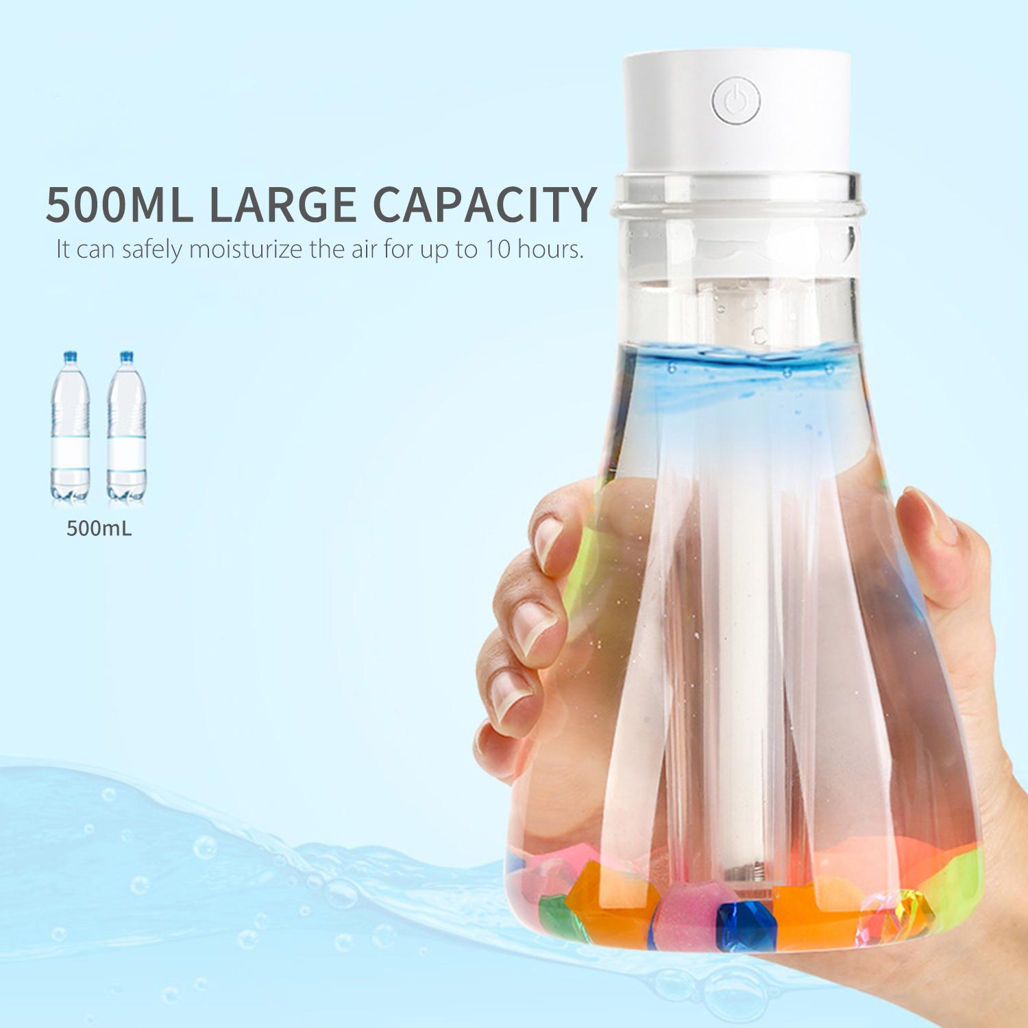 Máy tạo ẩm, phun sương, khuếch tán tinh dầu, 2 chế độ, 500mL