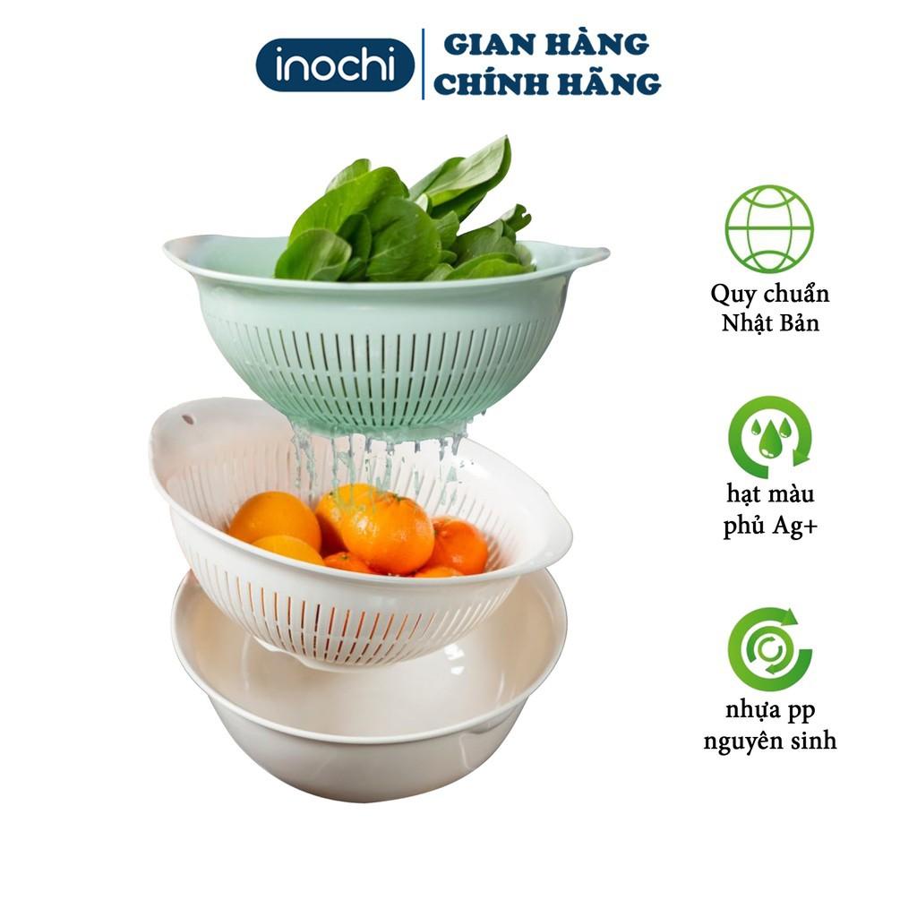 Bộ thau rổ Nhựa Cao Cấp Yoko Inochi Nhật Bản Loại Lớn Nhựa Cao Cấp nhựa ABS