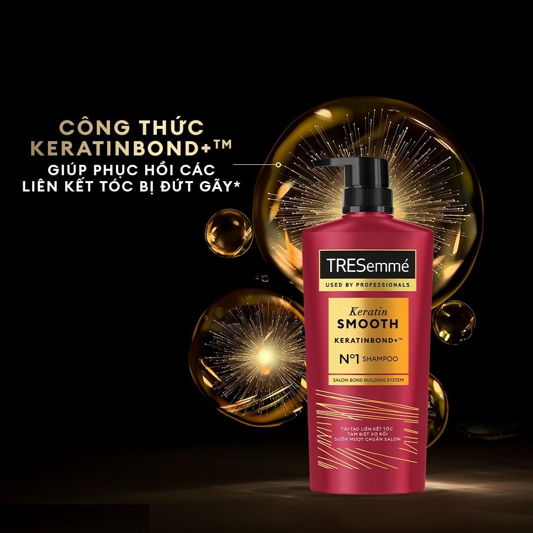 Dầu Gội Tresemmé Keratin Smooth Tinh Dầu Argan &amp; Keratin Vào Nếp Suôn Mượt 850g