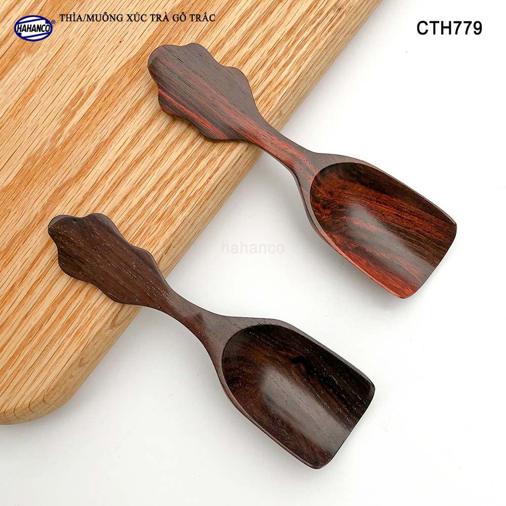 Thìa Gỗ Xúc Trà/Đồ Khô/Decor HAHANCO_Gỗ Trắc Cẩm Lai Cao Cấp