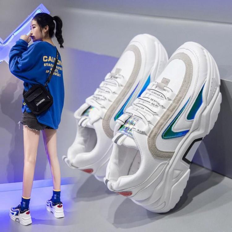 Giày Sneakers Nữ, Giày Thể Thao HAPU Giày Độn Đế Nữ 3-4Cm Hottrend Dành Cho Bạn Trẻ Năng Động Cá Tính Và Tăng C