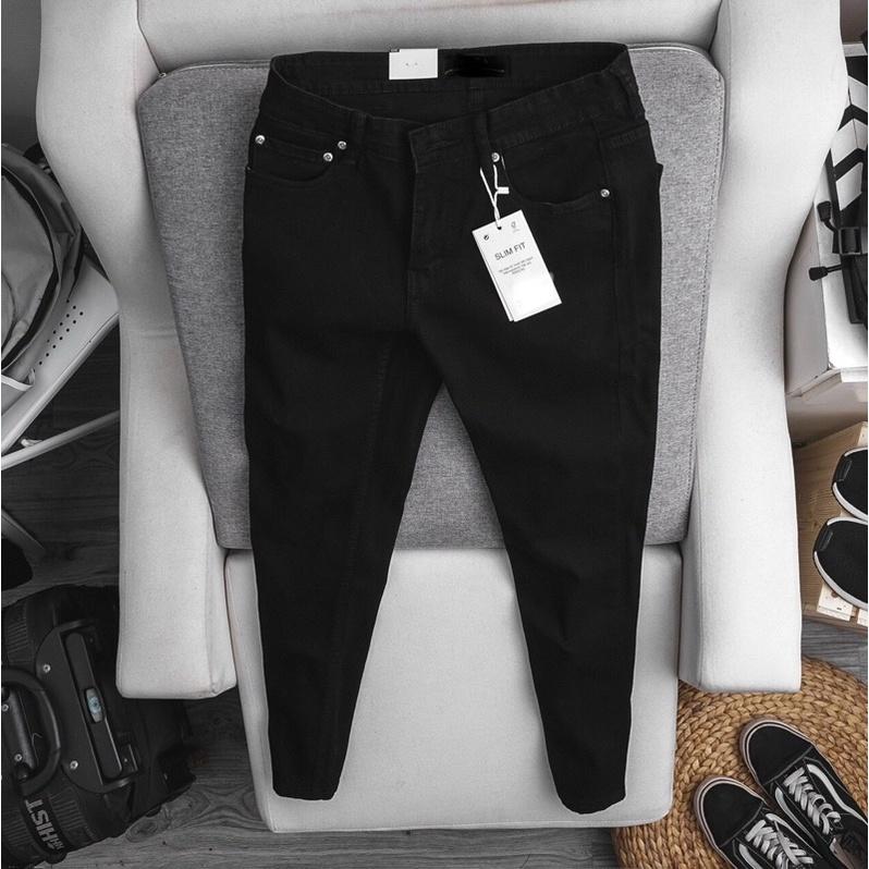 Quần jean nam big size cao cấp ôm dáng size đại màu đen (có size trên 90kg)