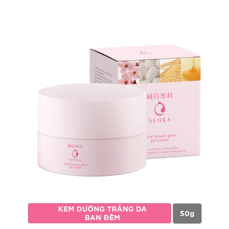 Kem Dưỡng Trắng Da Ban Đêm Senka Nhật 50g