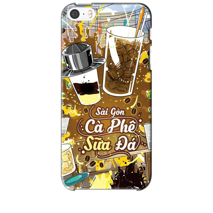 Ốp lưng dành cho điện thoại IPHONE 5 Hình Sài Gòn Cafe Sữa Đá - Hàng chính hãng