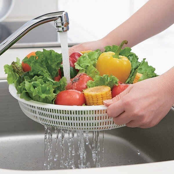 Bộ khay đựng rau củ tròn Nakaya 1,8L, màu sắc tươi sáng tô điểm cho không gian gia đình thêm phần sinh động - nội địa Nhật Bản