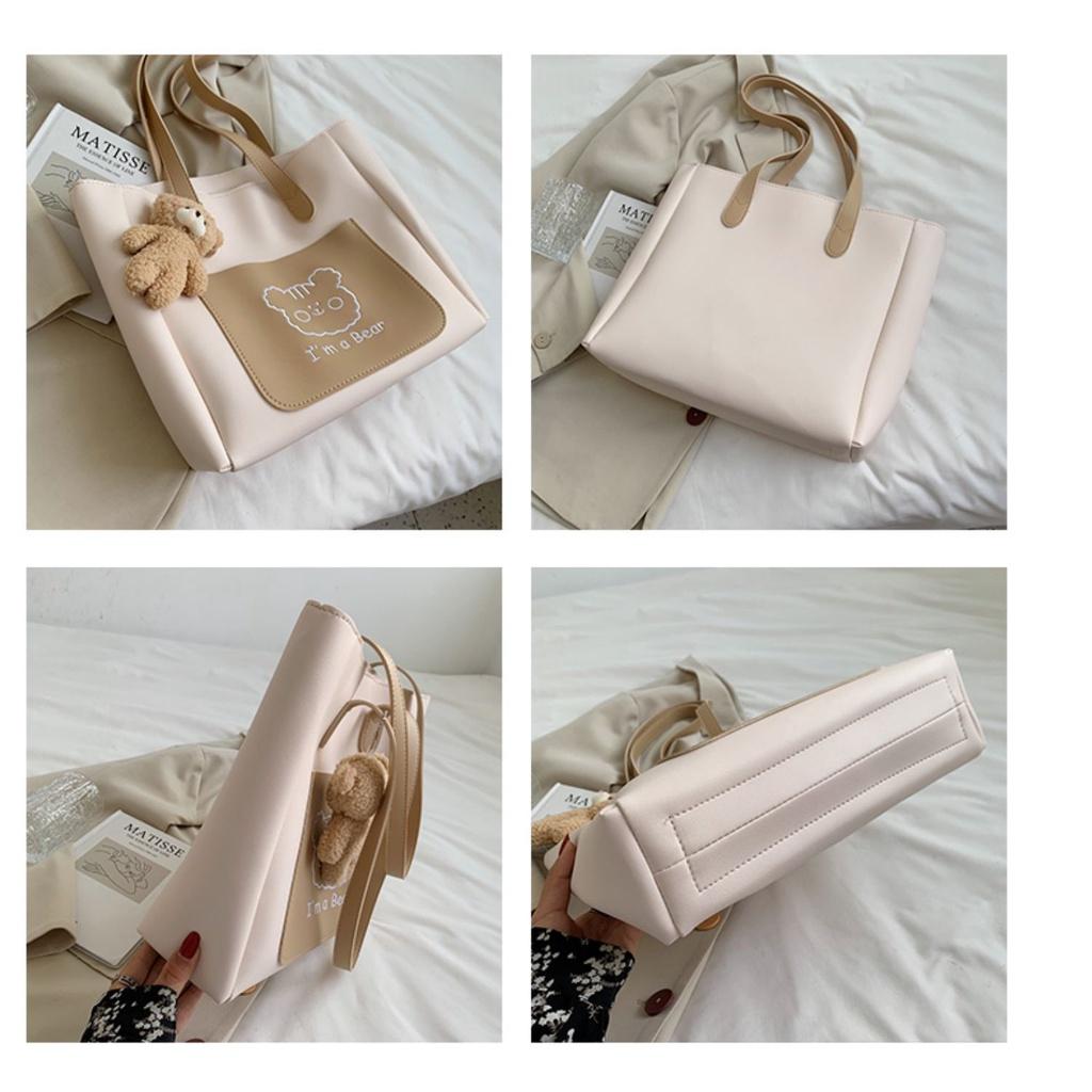Túi xách nữ công sở LOLI 88 tote da pu để vừa A4 kẹp nách đeo vai đi học đi chơi thời trang giá rẻ - TXCS42