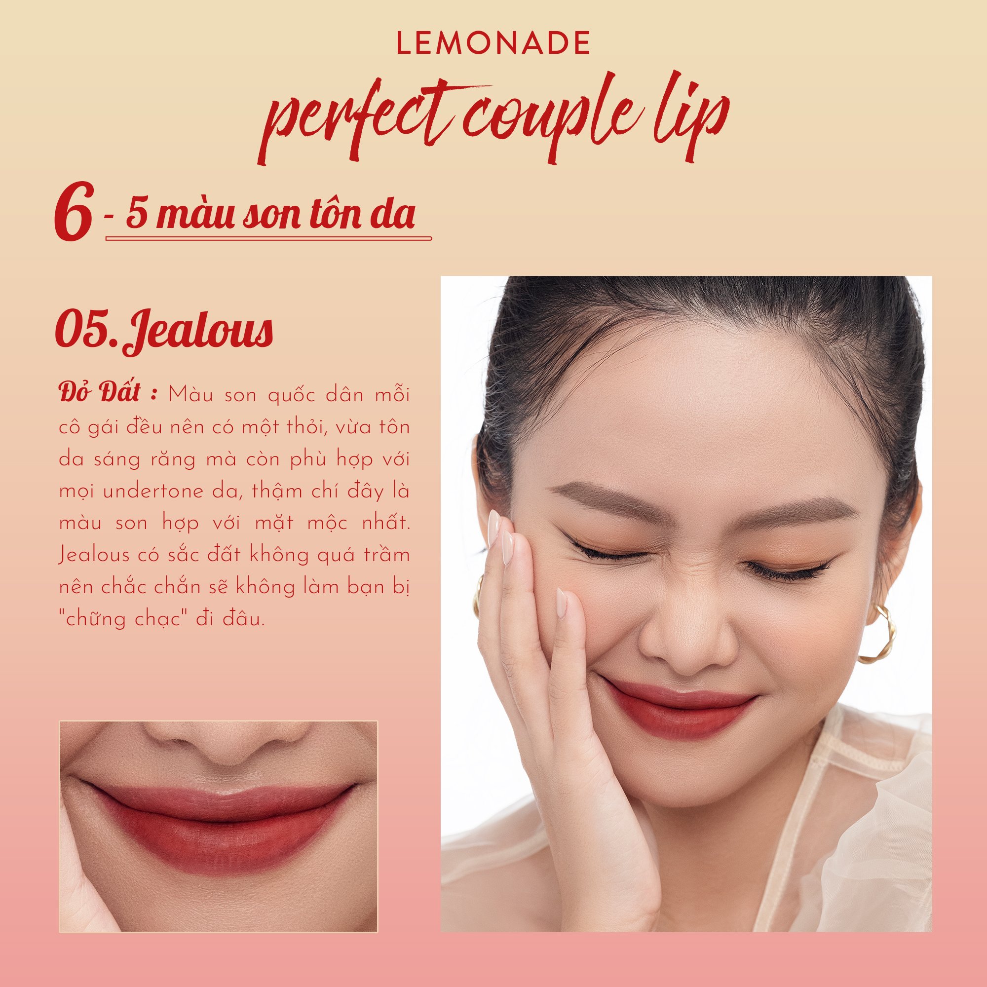 Combo 2 son kem lì phiên bản mới Lemonade Perfect Couple Lip Ver.2 (2 cây x 7.5g)