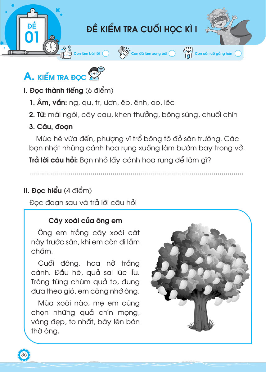 Đề Ôn Luyện Và Tự Kiểm Tra Tiếng Việt Lớp 1 - Tập 1 - MEGA