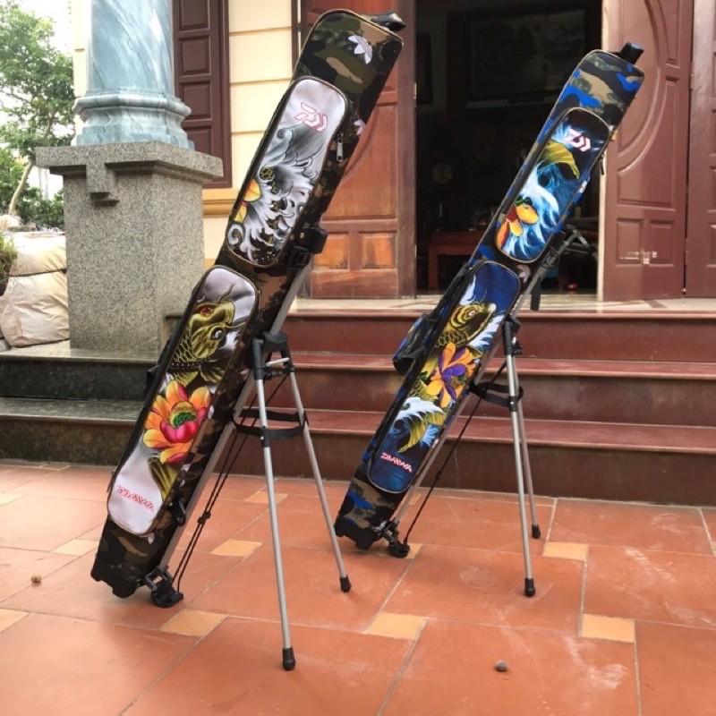 Bao đựng cần câu cứng 1m25 có chân chống có ngăn phụ y hình