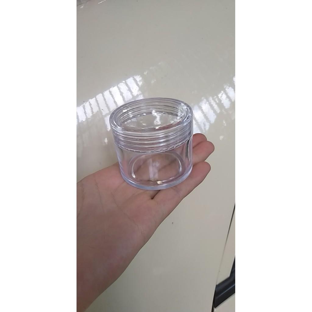 50-100 hũ nhựa tròn trong 50g đựng mỹ phẩm