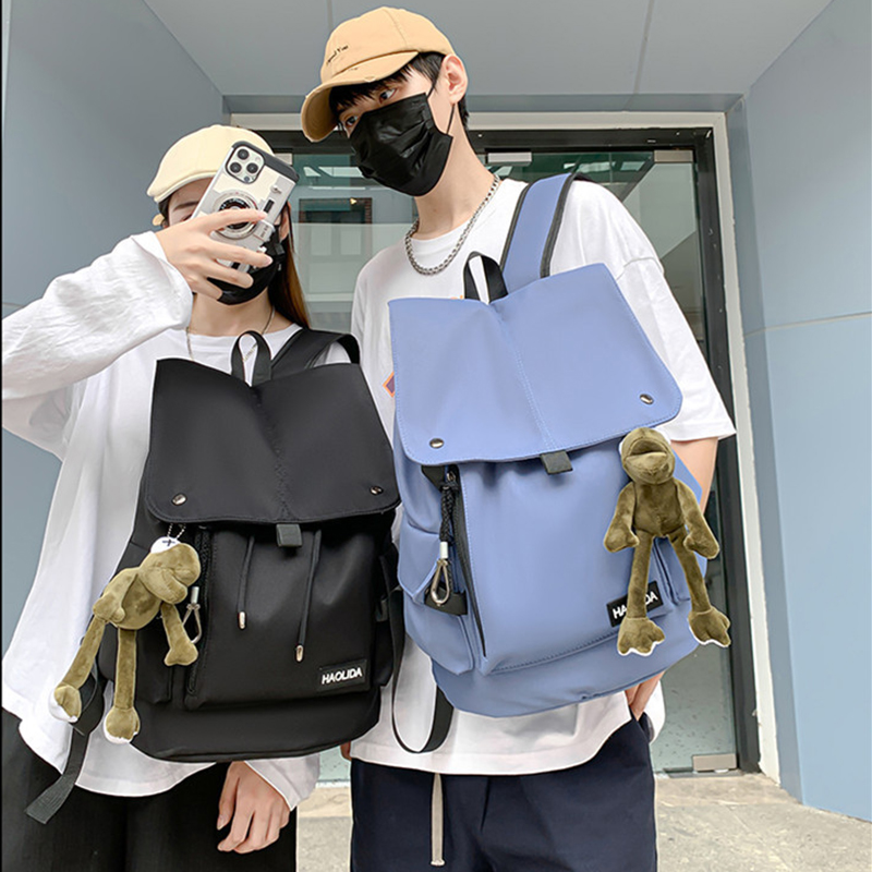 Balo ulzzang unisex Hàn Quốc, Balo đi học nam nữ nhiều ngăn tiện dụng vải mềm mại