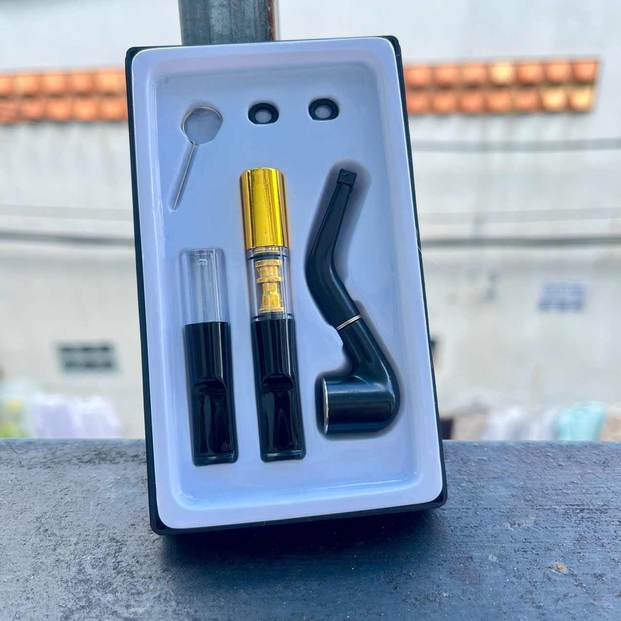 Bộ Tẩu và đầu lọc thuốc mini - quà tặng sảnh điệu dành cho Nam  - T0296