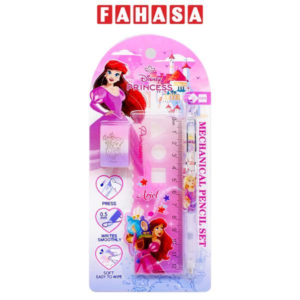 Vỉ Bút Chì Bấm Princess 0.5 mm - Kèm Gôm + Thước - iiGEN IG990537