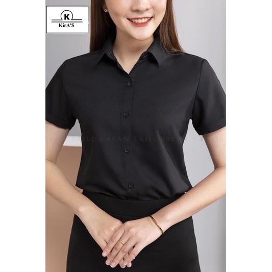 Áo sơ mi nữ ngắn tay công sở , chất liệu mềm mịn , ít nhăn , thiết kế trẻ trung AM99