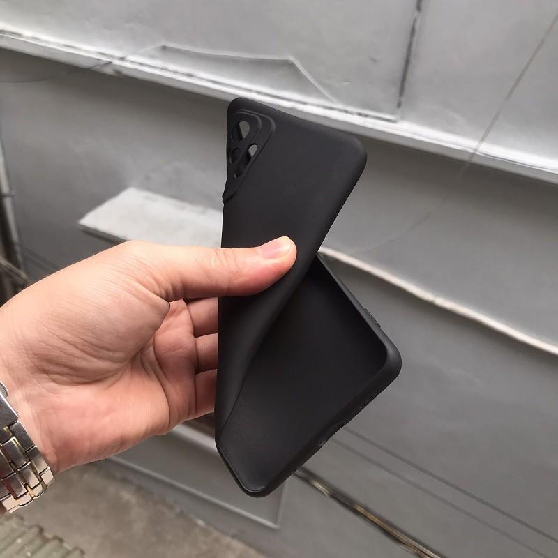 Ốp lưng cho Xiaomi Redmi Note 10 Pro chất liệu silicon dẻo màu đen chống sốc cao cấp