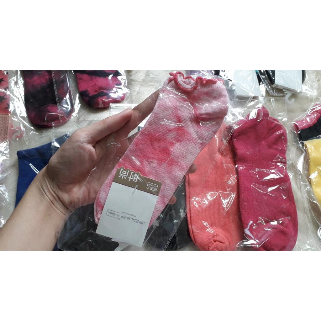 Tất nữ cổ ngắn nhiều màu  cotton ngăn mùi mồ hôi chân siêu thoáng