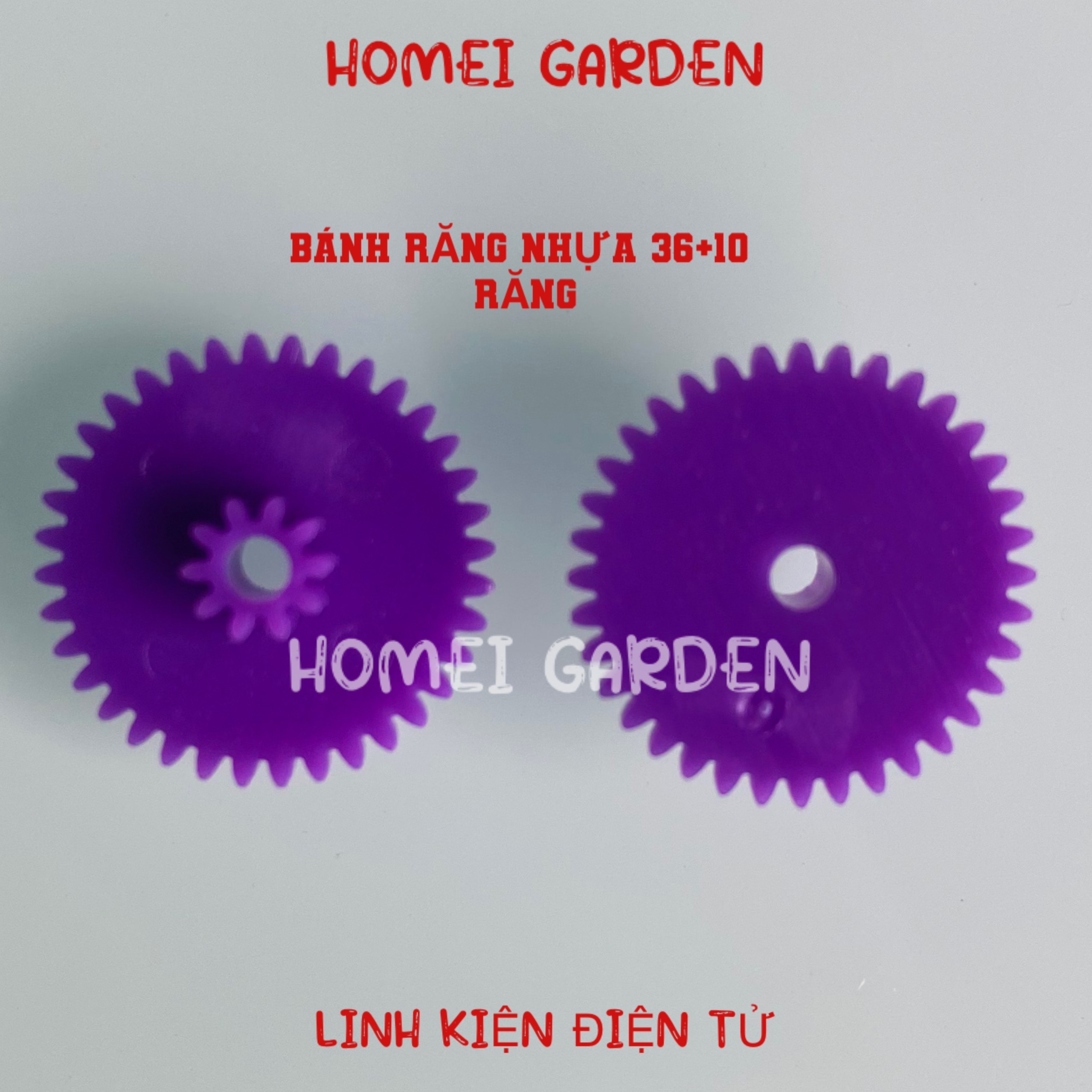 4 bánh răng nhựa 2 tầng 30 10 răng trục 2mm làm đồ chơi DIY - HM0171