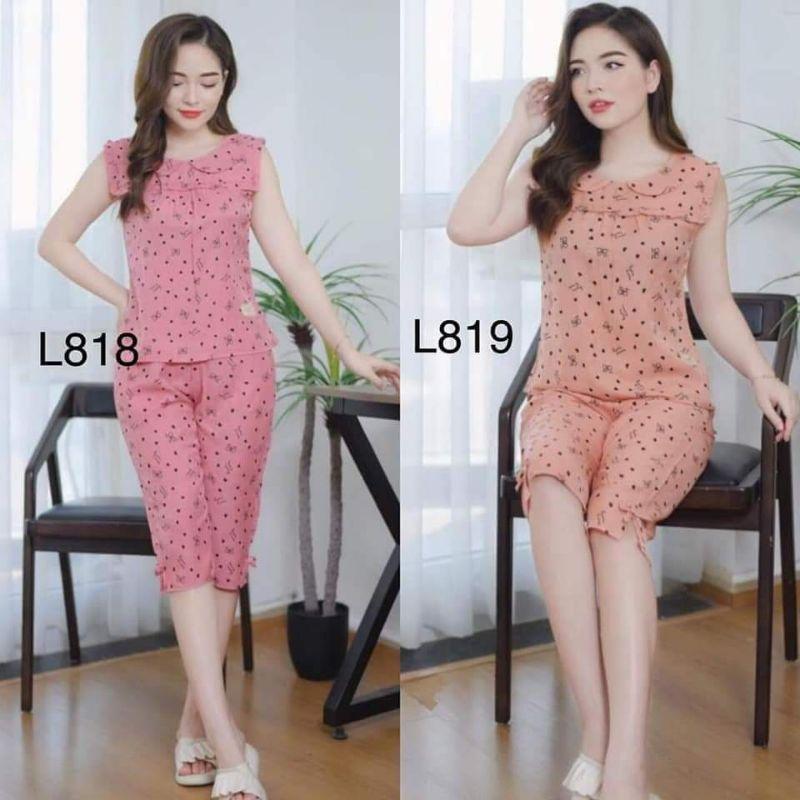 Đồ bộ mặc nhà đồ ngủ sát nách cổ bèo