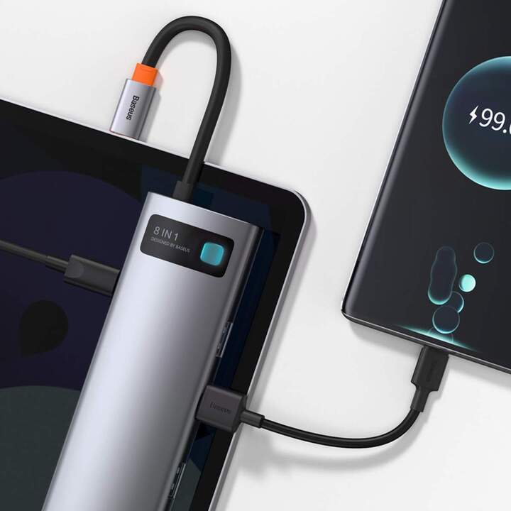 Hub chuyển đổi đa năng 8 trong 1 Baseus CAHUB-CV0G - HÀNG CHÍNH HÃNG